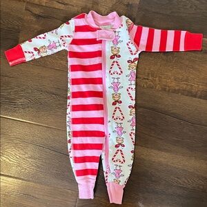 Hanna Andersson Cindy Lou Who Candy Cane Striped Baby Sleeper